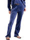 Tina Jogginghose Samt Grey Blue