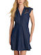 Summer Mini Shirt Dress Denim Blue