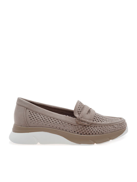 Seven Γυναικεία Loafers σε Μπεζ Χρώμα