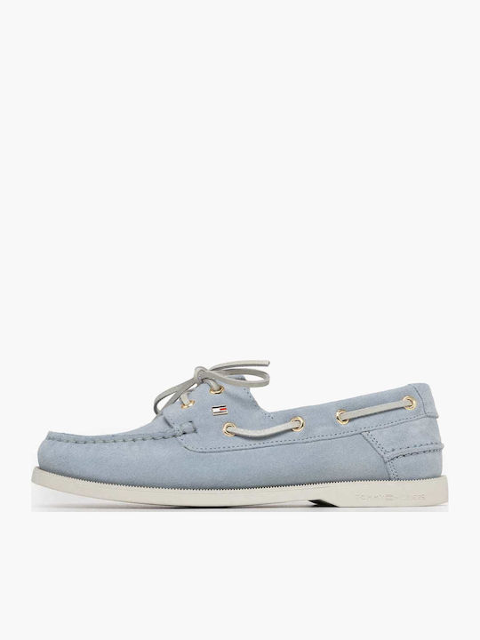 Tommy Hilfiger Men's Leather Boat Shoes Blue