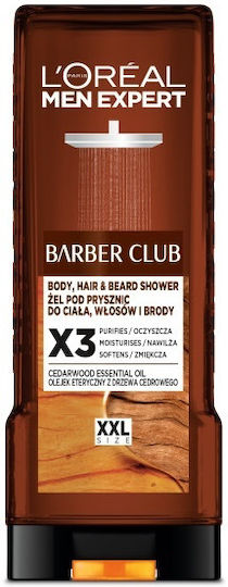 L'Oreal Paris Men Expert Barber Club Gel Bubble Bath for Men with Woody Scent 400ml