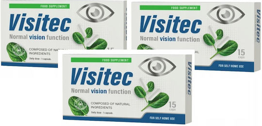 Set 3 Dietary Supplements Vision Support 15 Capsules Visitec Premium Plant Extract