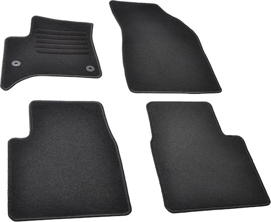 Car Mats Floor Carpet Standard Black Compatible Citroen C3 Iv Cc21 C3 Aircross Ii Cc24 Set of 4