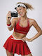 Crossline Flare Tennis Skirt Red
