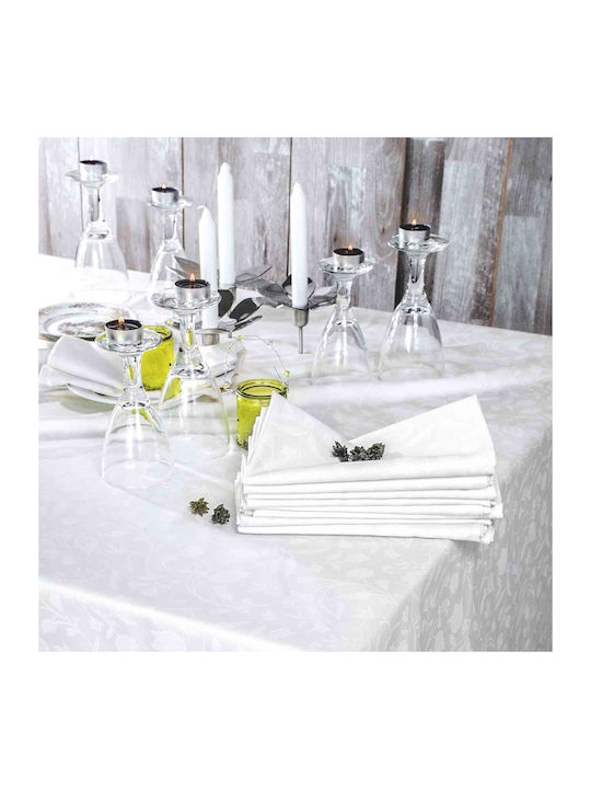 Rythmos Tablecloth Set 13pcs White 160x270cm