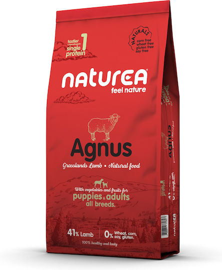 Naturea 12kg Ξηρά Τροφή Διαίτης, χωρίς Γλουτένη για Ενήλικους Σκύλους με Αρνί και Κρέας