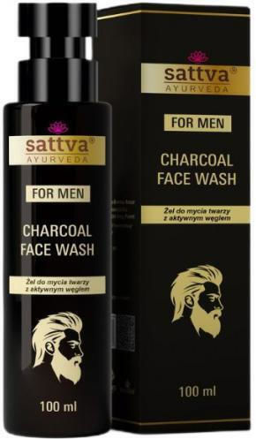 Sattva For Men Charcoal Face Wash Gel Cleansing Face 100ml