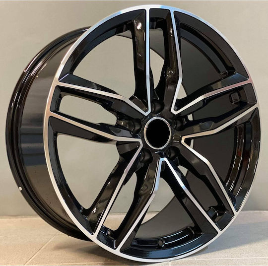Audi Style 1196 9x20 5x112 Et37 Black Face Machined