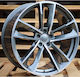 Audi Style 1329 9x21 5x112 Et33 Gun Metal Face Machined