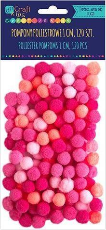 Dp Craft Polyester Pom Poms Dpcrraft 1cm Mix Pink 120 Pieces Dalprint