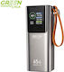 Green Lyca Power Bank 20000mAh 65W με Θύρα USB-A και Θύρα USB-C Ασημί