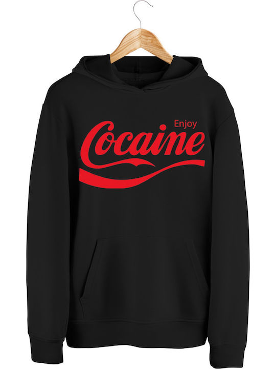 Φούτερ Τύπωμα Cocaine Enjoy Hood905-μαύρο