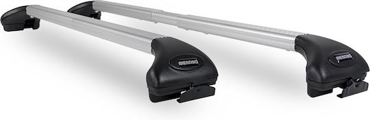 Menabo Folding Aluminum Car Roof Bars Ariete 815-1195 Cm Silver Color Kia Niro E-niro Niro Ev Sg2 5 Doors 2021> Flush Rails 55 Cm Max-2 Pieces 12060/mb Mp.12060/mb-63