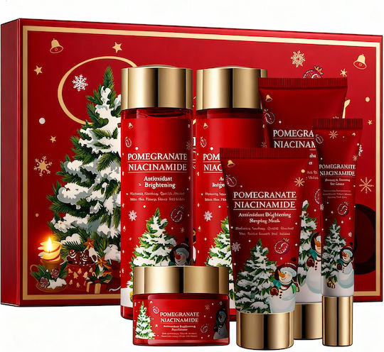 Sadoer Pomegranate Niacinamide Set Îngrijire pentru Anti-îmbătrânire & Hidratare 6buc