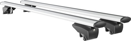 Menabo Car Roof Bars Aluminum Blade L Silver 127 Cm Ends Gamma Flat Hyundai Kona Sx2 5 Doors 2023> Flush Rails 2 Pieces 14070/mb Mp.14070/mb-5