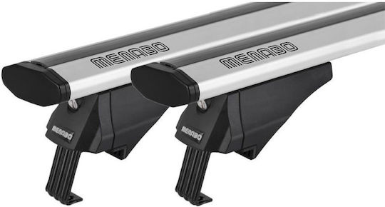 Menabo Car Roof Bars Aluminum Blade L Silver 127 Cm End Alfa High Peugeot Rifter 5 Doors 2018 Raised Rails 2 Pieces 12930/mb Mp.12930/mb-3