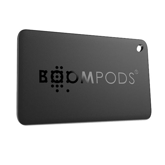 Boompods Boomcard Kreditkarten-Size Airtag Schlüsselbund-Etui Android Find My Ipx7 Schwarz