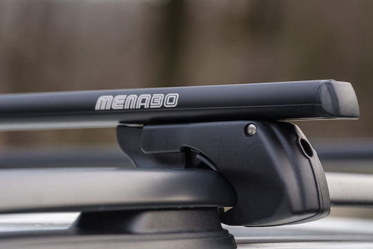 Menabo Aluminum Roof Bars Sherman Black 120 Cm Black Color Volkswagen Golf Vi 5k Plus 5 Doors 2008>2012 Raised Rails Parallel Bars Set 2 Pieces 12280/mb Mp.12280/mb-312