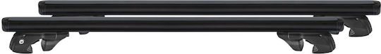 Menabo Car Roof Bars Aluminum Fender 118 Cm Black Color Ford Escort Iv Station Wagon 5 Doors 1990>2000 Raised Rails 2 Pieces 14660/mb Mp.14660/mb-68