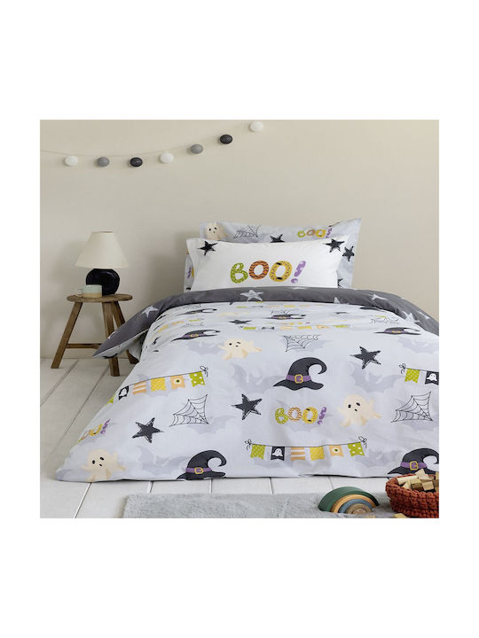 Nima Σετ Σεντόνια Μονά Βαμβακερά Boo Multi 170x255cm 3τμχ