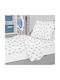 Dimcol Sheet Set Single Cotton Sky Blue 160x240cm 3pcs