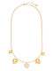 Papoulidis Jewellery Necklace with design Heart from Gold Plated Steel