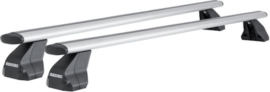 Menabo Komplettes Aluminium Dachträger Set Omega Plus L 130 Cm Silber Für Toyota Corolla Verso 5 Türen 2004>2007-2 Stück 9970 Mb+14730 Mb Mp.to.14730/mb-omgps-16