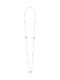 Breeze Necklace with design Flower from Gold Plated Silver with Zircon