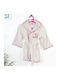 Dimcol Kids Hooded Bathrobe Ecru-pink