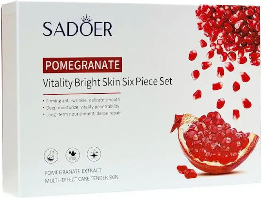 Sadoer Pomegranate Set Îngrijire pentru Hidratare, Strălucire & Tonifiere 6buc