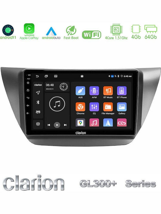 Clarion Gl300+ Series 4core Android11 4+64gb Mitsubishi Lancer 2004 – 2008 Navigation Multimedia Tablet 9" U-gl34-mt608