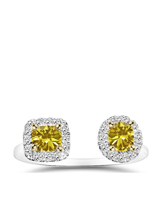 Diamond Group Дамски Пръстен с Диамант от Бяло злато 18K