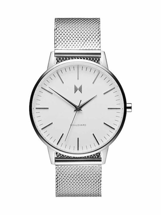 MVMT Herrenuhr 38mm Batterie mit Silber Metallarmband