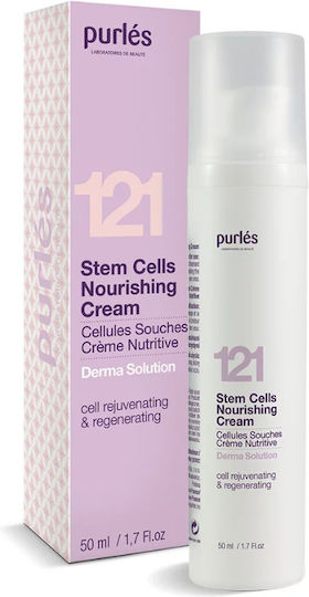 Purlés 121 Stem Cells Nourishing Derma Solution Cremă de Față Hidratantă și Reconstrucție cu Acid Hialuronic și Vitamina E 50ml