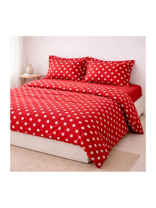 Marwa Sheet Sets Queen 240x260cm. Red Poi 4pcs