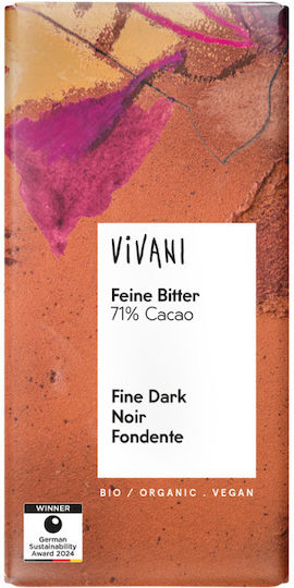 Vivani Био Шоколад Dark Веган с 71% Какао 80gr 1бр