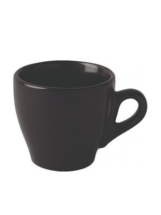 GTSA Σετ Φλιτζάνια Cappuccino από Πορσελάνη Μαύρα 200ml 6τμχ