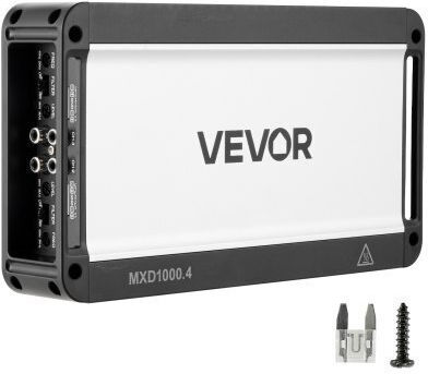 Vevor Car Audio Amplifier 4-channel Bridgeable Car Amplifier Multichannel Class D Stereo Amp Max 4 X 500w At 4 Ohms 4 X 1000w At 2 Ohms High Output Suvs Pickups Off-road Vehicles