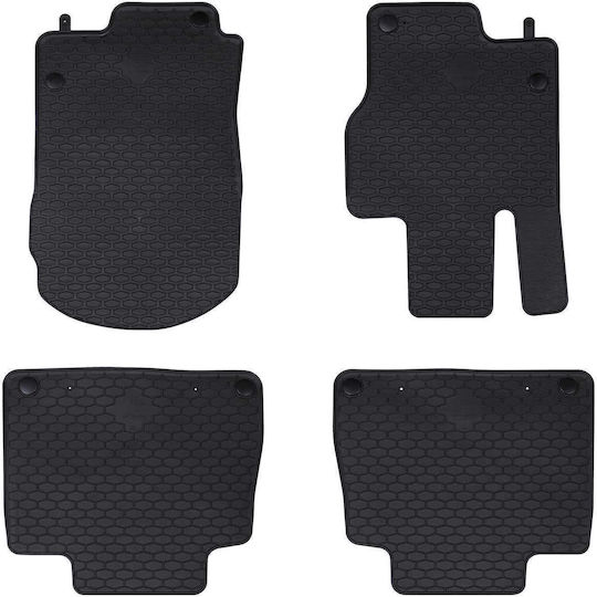 Car Mats 4 Pieces Black Suitable for MB GLE GLS TPE 42029140 Black