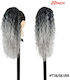 Ponytail Gkm Human Hair Keratin Kanekalon No Frizz No Shine No Tangle Curly Nest System 50cm Code #t1b/silver