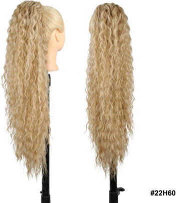 Ponytail Gkm Brazilian Wave Synthetic Human Hair Keratin Kanekalon No Frizz No Shine No Tangles Curly Nest System 71 Cm Code #22h60