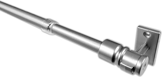 Grace Bară Pliabilă Metalică Pentru Perdele Single Φ12mm 135-225cm Crom Mat