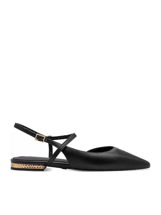 Tamaris Δερμάτινες Γυναικείες Μπαλαρίνες Slingback Μαύρες Tamaris Δερμάτινες Γυναικείες Μπαλαρίνες Slingback Μαύρες