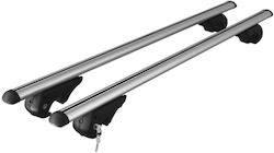 Menabo Aluminum Car Roof Bars Brio 120 Cm Silver Color Mitsubishi Space Wagon 5 Doors 1999>2003 Raised Rails Parallel Bars Set 2 Pieces 4000/mb Mp.4000/mb-198