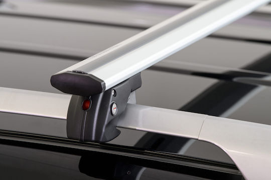 Menabo Aluminum Roof Bars Jackson XL Silver 135 Cm Silver Color Volvo V70 5 Doors 2000>2007 Raised Rails Parallel Bars Set 2 Pieces 11290/mb Mp.11290/mb-204
