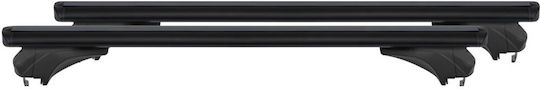 Menabo Aluminum Bars Sonic Black XL 130 cm Black Color Zafira B 5 Doors 2008>2012 Flush Rails 2 Pieces 14690/mb Mp.14690/mb-84
