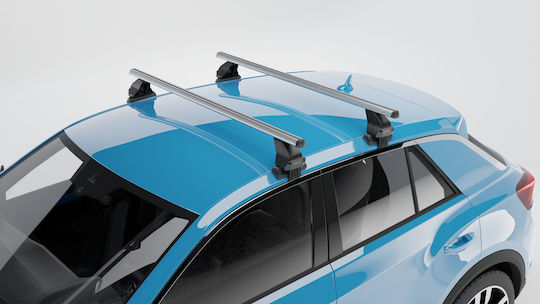 Menabo Complete Set Car Roof Bars Aluminum Omega M 112 Cm Silver Mini Cooper One 5 Doors 2014>2018 2 Pieces 9720 Mb+13460 Mb Mp.mi.13460/mb-omga-2