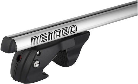 Menabo Aluminum Car Roof Bars Sherman Silver 120 Cm Silver Color Mitsubishi Space Wagon 5 Doors 2003>2011 Raised Rails Parallel Bars Empty 2 Pieces 9590/mb Mp.9590/mb-192