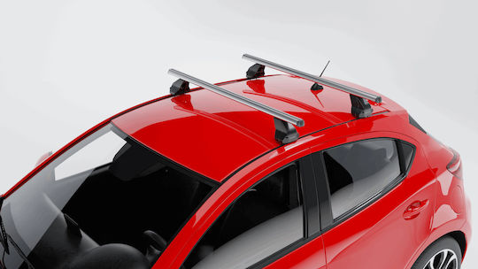 Menabo Complete Set Aluminum Car Roof Bars Omega L 130 Cm Silver BMW X3 E83 5 Doors 2004>2010 2 Pieces 9720 Mb+13470 Mb Mp.bm.13470/mb-omgs-22