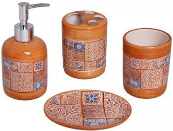 Melina's Collection Set Accesorii Pentru Baie Ceramic 4 Buc